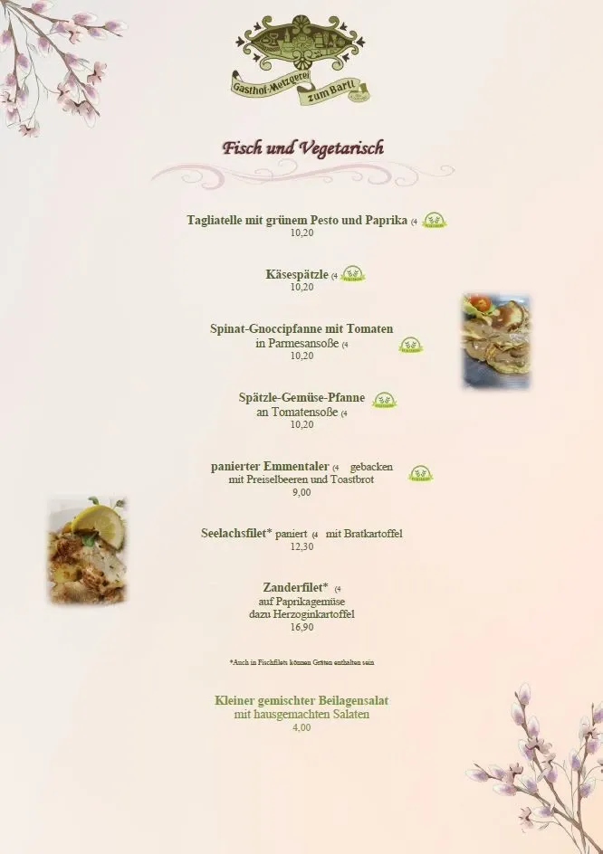 fisch und vegetarisch